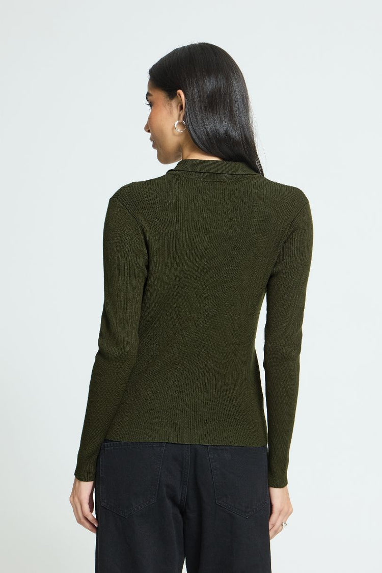 ICHI CARDIGAN IHLULS RIB POLO