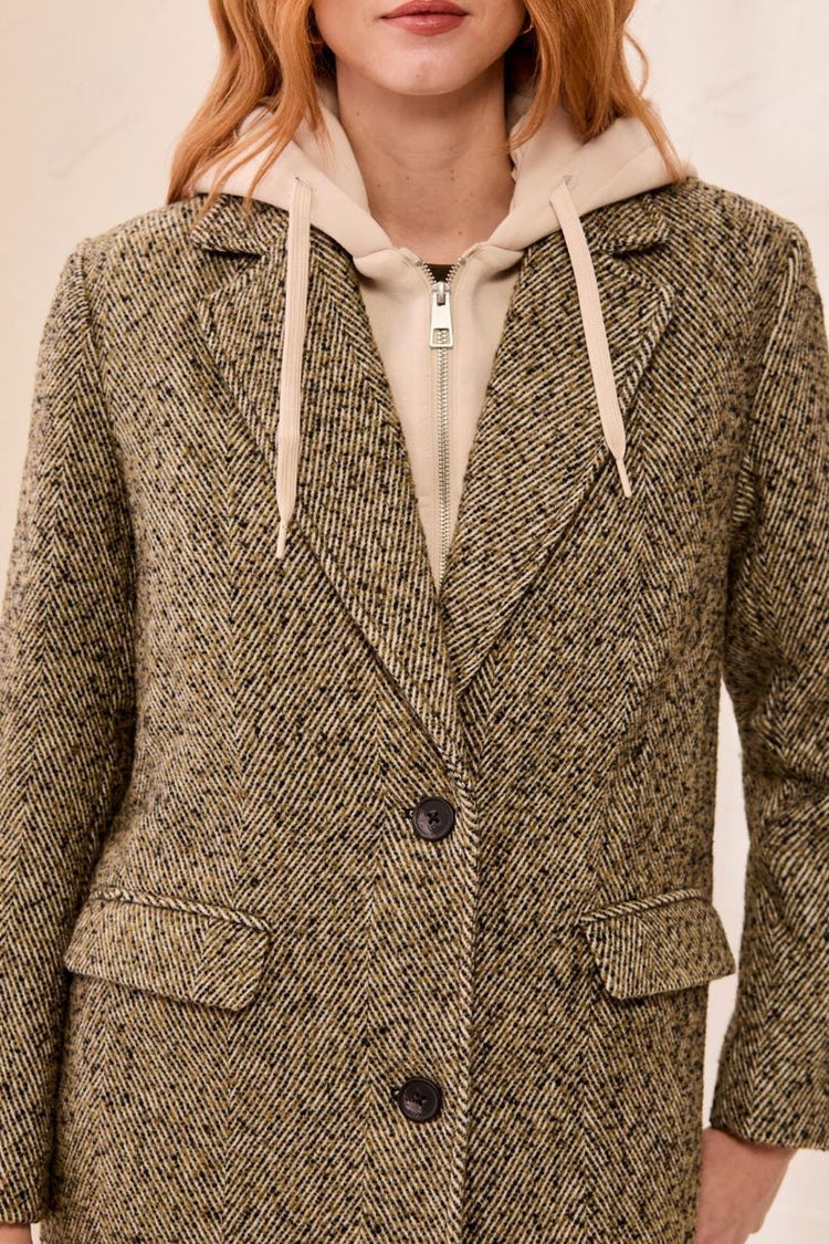 TRIBAL MANTEAU FOOLER-SADDLEBROWN