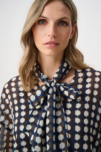 JOSEPH RIBKOFF BLOUSE GÉOMÉTRIQUE