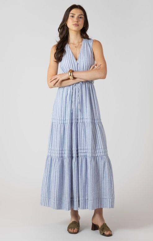 ROBE LONGUE RAYURE CHAMBRY