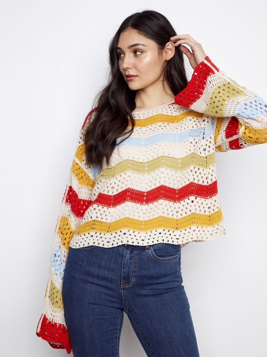 CHANDAIL SUIVRE LA VAGUE DES COULEURS