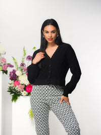 CARDIGAN DAME DE CARREAUX