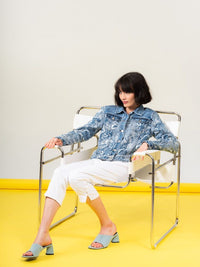 JACKET DE JEANS PORTER UNE OEUVRE D'ART