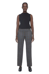 ILTM PANTALON PLAID PONTE STRAIGHT LEG