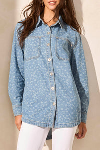 SHACKET DE JEANS BASE FLORALE