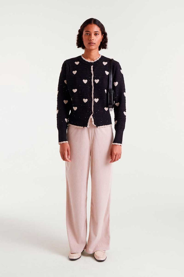CARDIGAN DES COEURS DANS LA NUIT