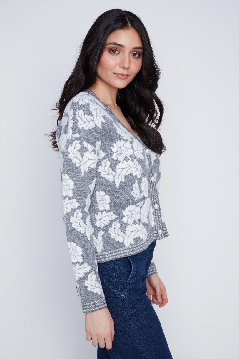 CARDIGAN DOUX FEUILLAGE