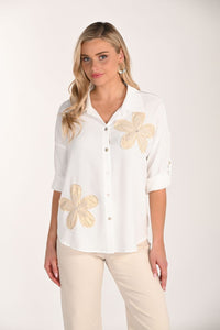 CHEMISIER LES FLEURS DORÉES