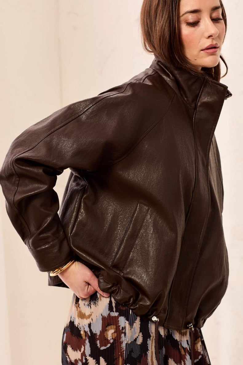 TRIBAL JACKET SADDLEBROWN
