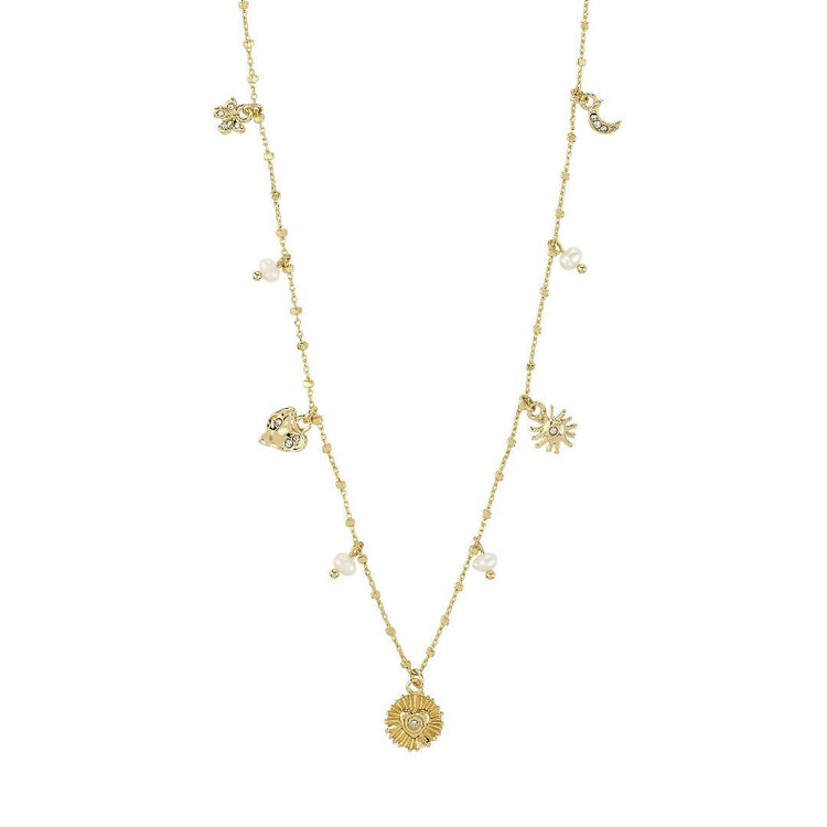 COLLIER MYLAN BRELOQUES CRISTAUX