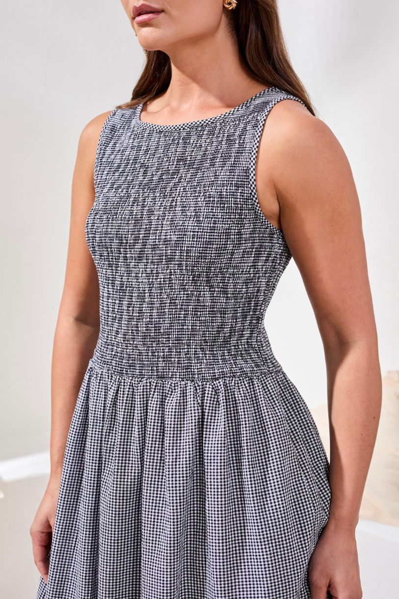 ROBE LONGUE TRIBAL RUCHING