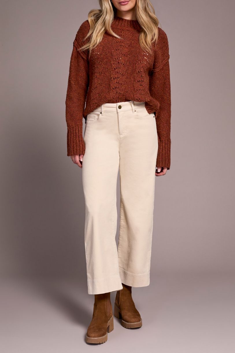 PANTALON CROP EN CORDUROY