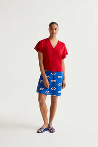 JUPE COURTE PETITE COCCINELLE