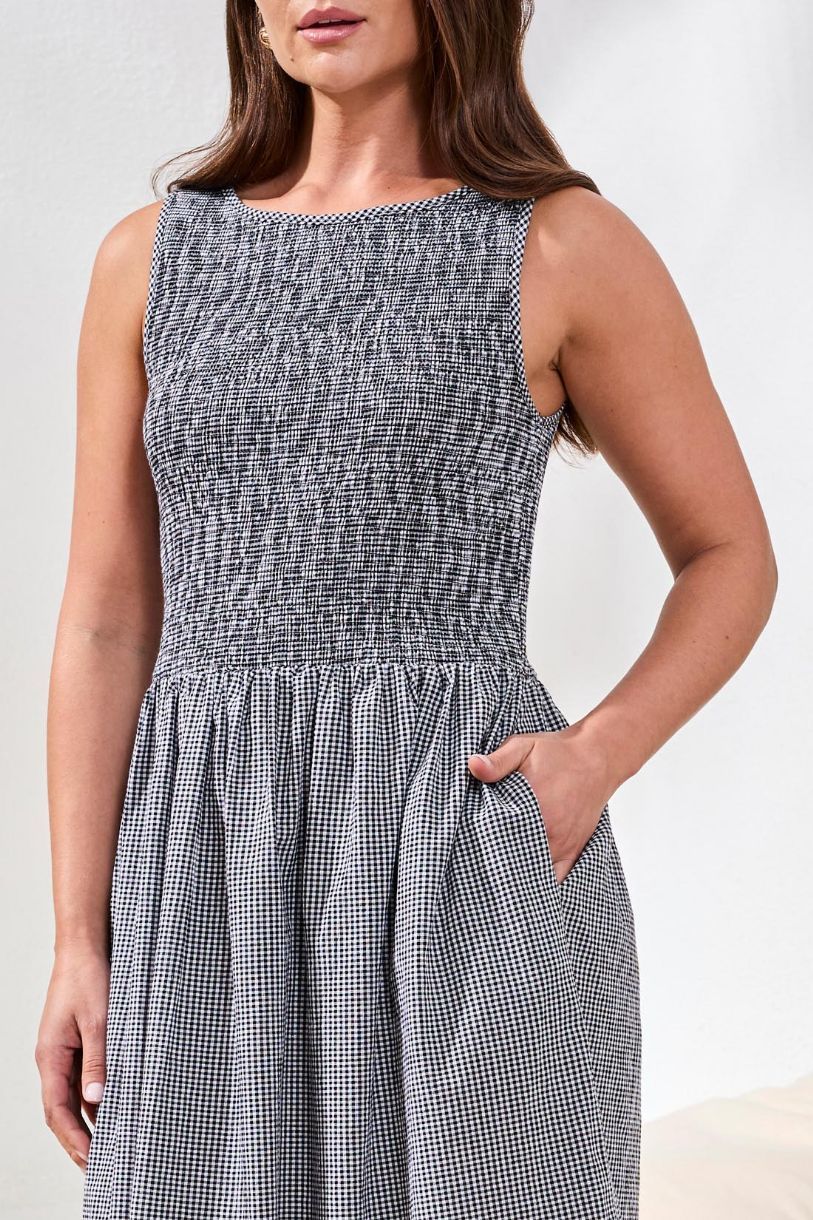 ROBE LONGUE TRIBAL RUCHING