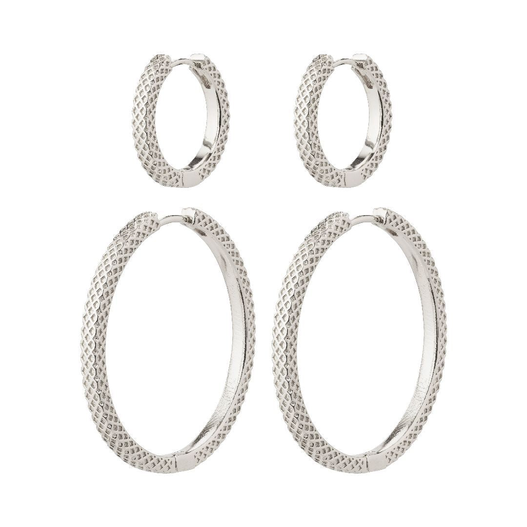 PULSE ENSEMBLE BOUCLES D'OREILLE 2 EN 1